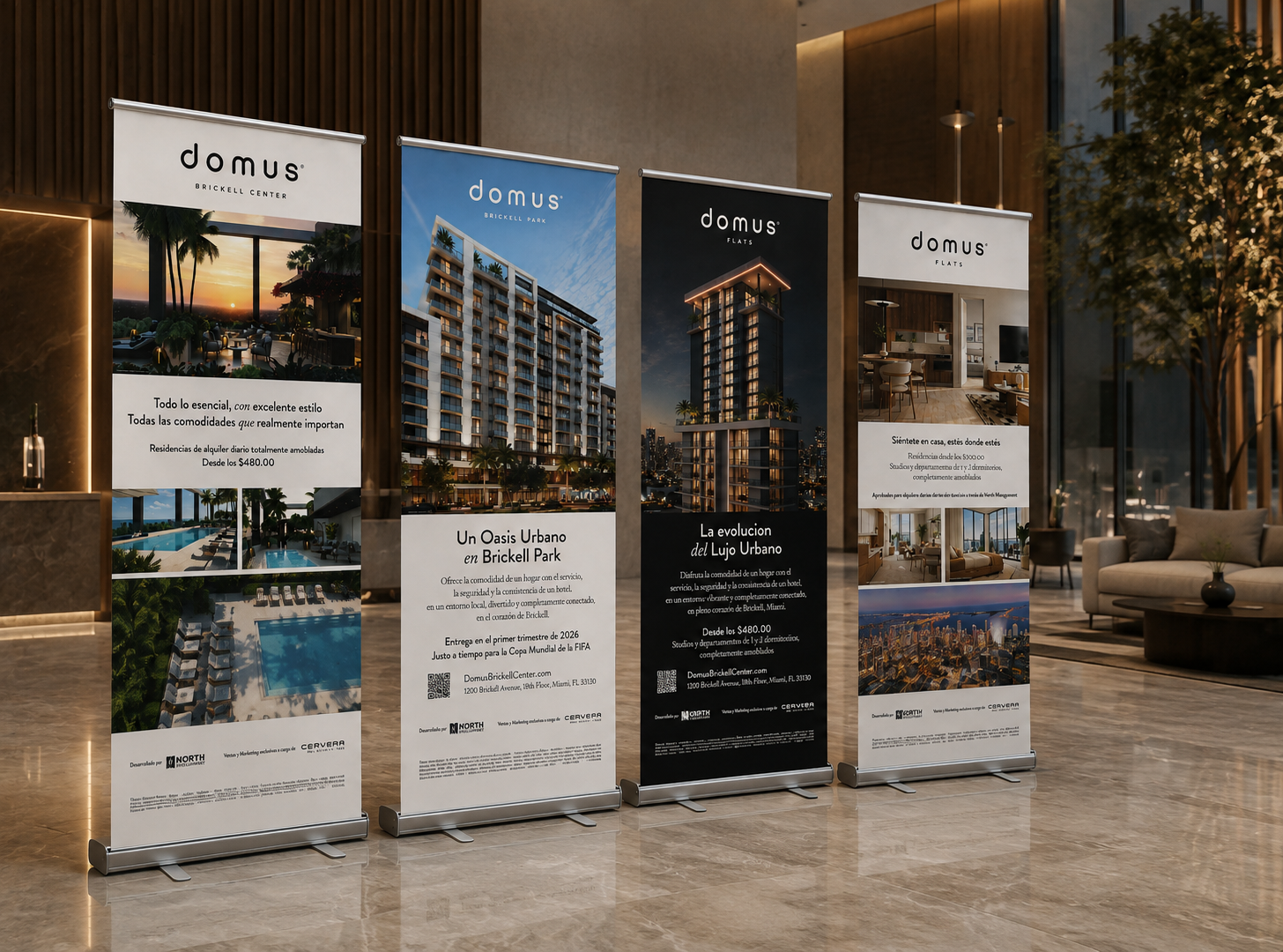 Domus Roll-Up Banners Real-World Display Mockup