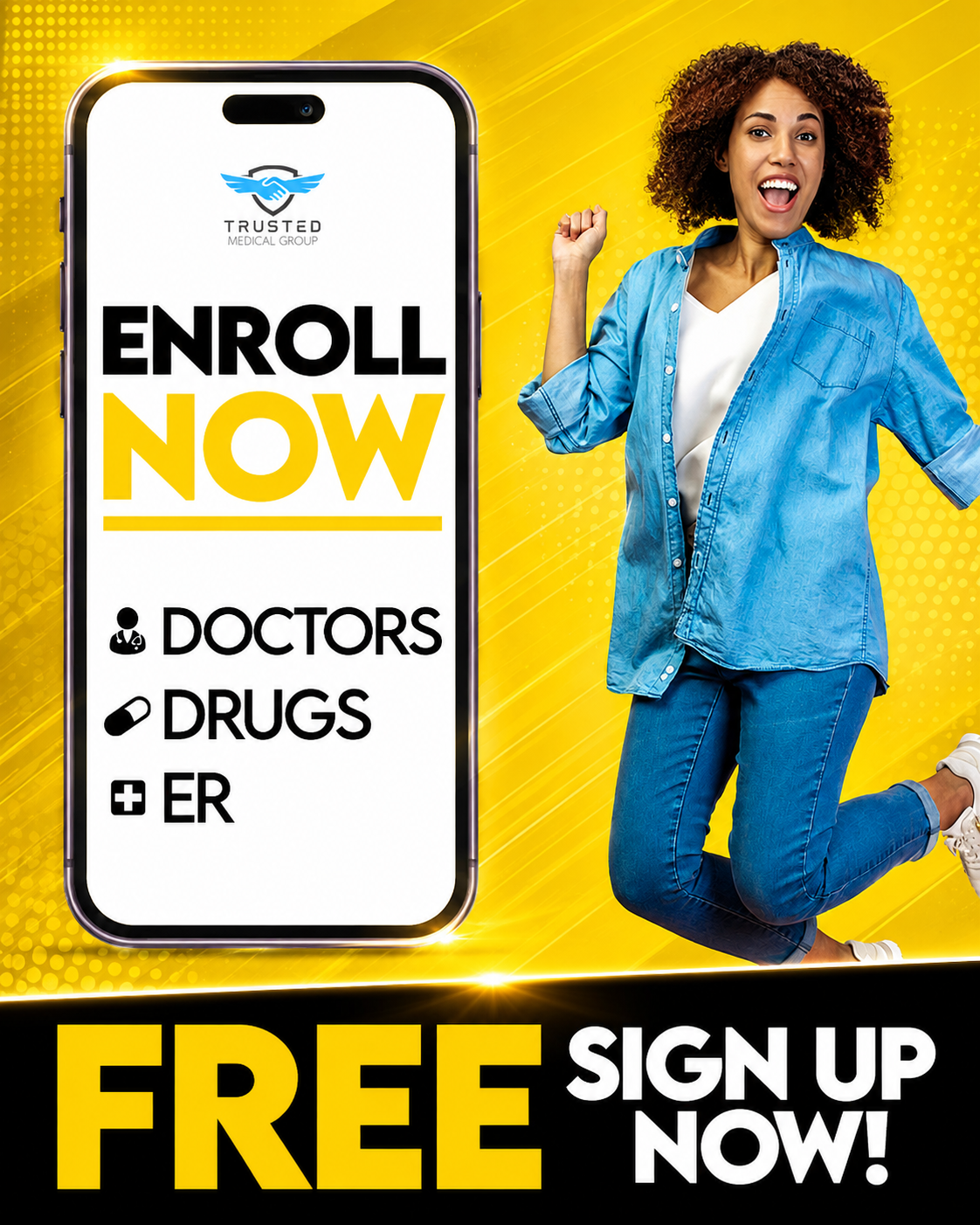 Trusted Medical Group - Unemployed Health Insurance Ad