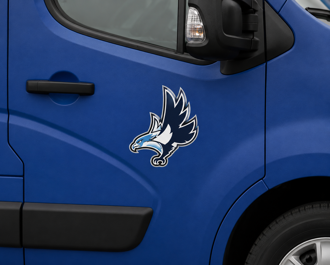 Keiser University Vehicle Wrap - Seahawk Logo Detail