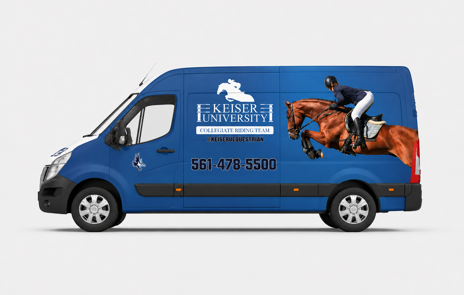 Keiser University Vehicle Wrap - Driver's Side View