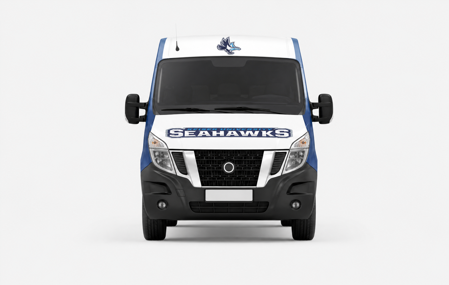 Keiser University Vehicle Wrap - Front Angle